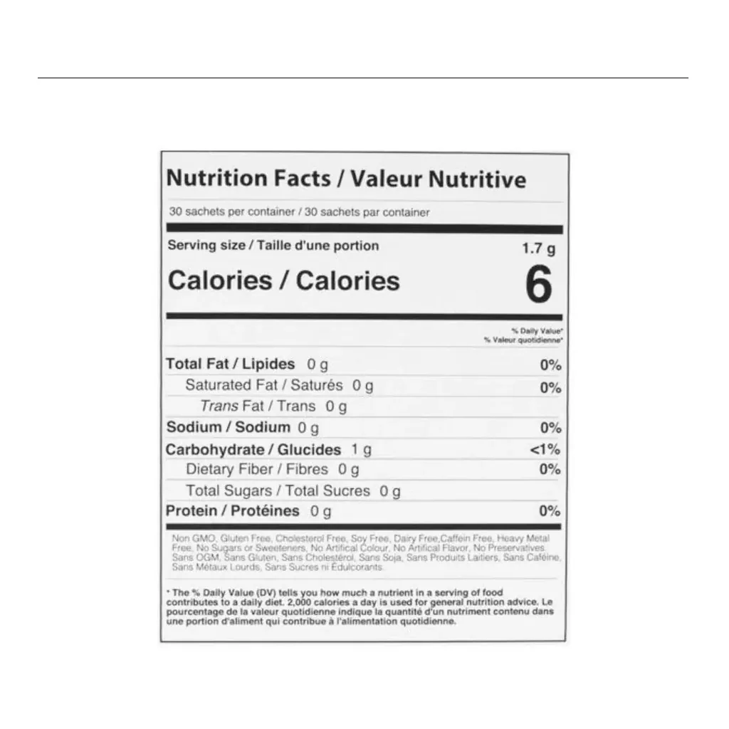 1000820-05-nutriplus-serenity-earl-grey-tea-official-nutrition-facts Official Farmasi Serenity Earl Grey Tea Nutrition Facts panel
