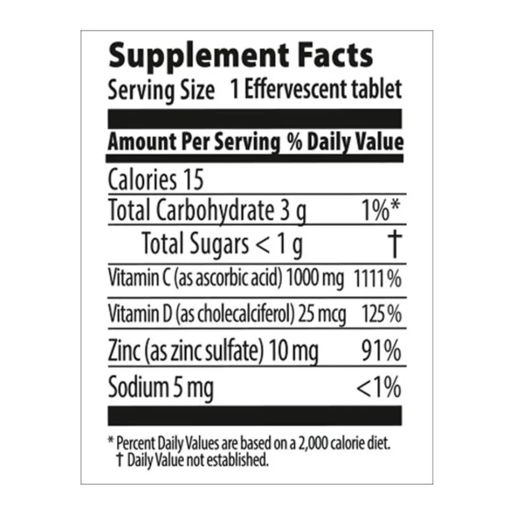 FARMASI Nutriplus Vitamin C Effervescent Tablets – 15 Tablets – Official Supplement Facts FARMASI Nutriplus Vitamin C Effervescent Tablets – 15 Tablets – Official Supplement Facts