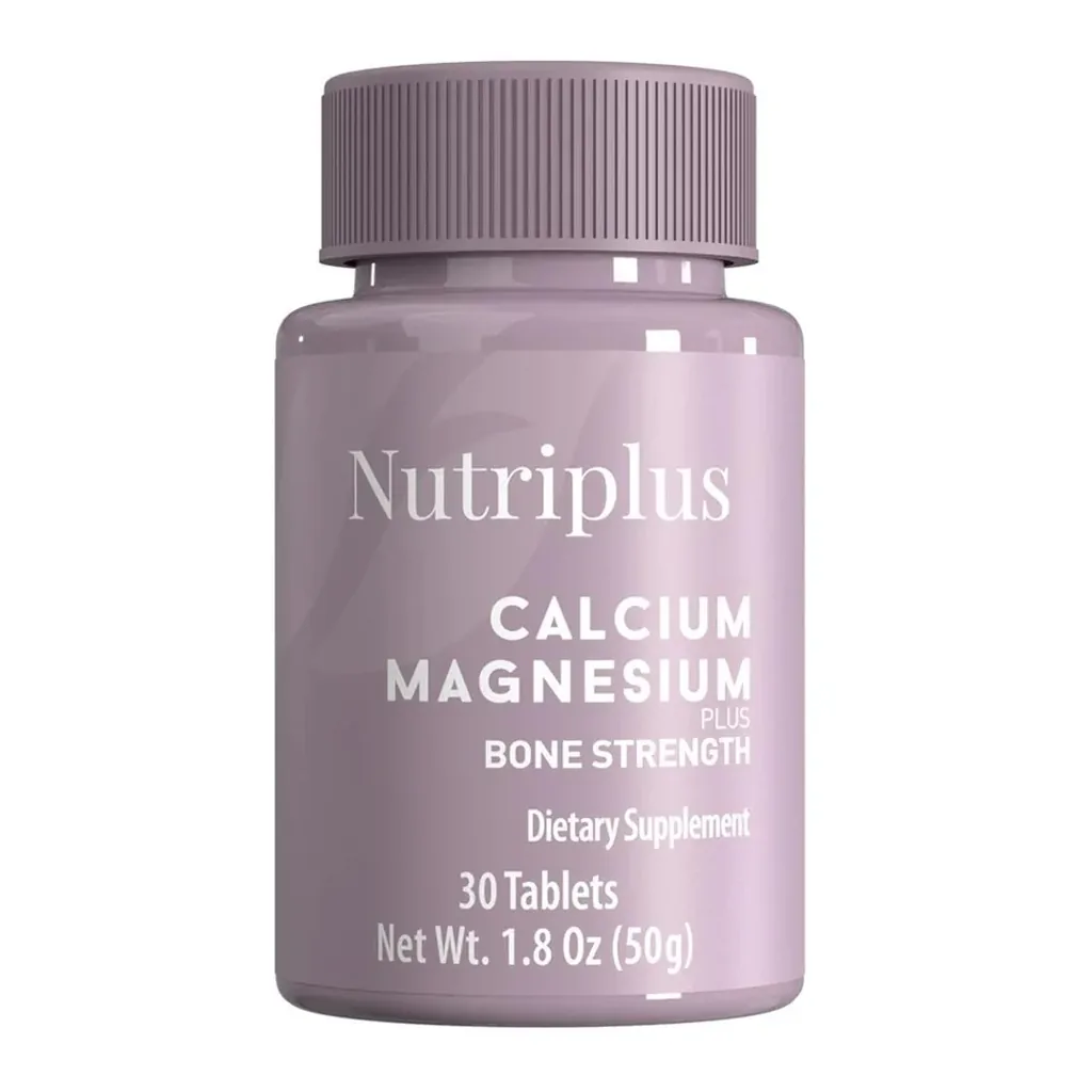 FARMASI Nutriplus Calcium Magnesium Plus – Main product image – 1000903 FARMASI Nutriplus Calcium Magnesium Plus, 30-tablet bottle, on a white background.