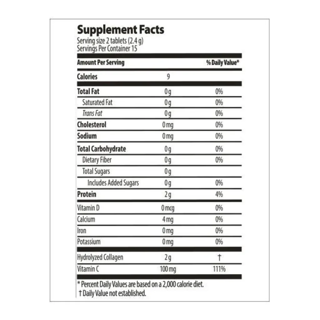 FARMASI Nutriplus Collagen Tablets 30 Tablets — Official nutrition or supplement facts FARMASI Nutriplus Collagen Tablets 30 Tablets — Official nutrition or supplement facts