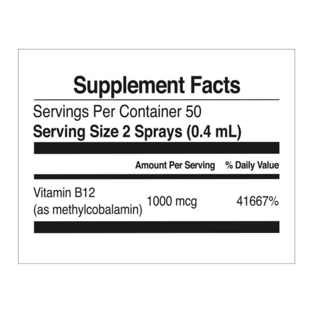 FARMASI Nutriplus Vitamin B12 Oral Spray – 20 mL – Official Supplement Facts FARMASI Nutriplus Vitamin B12 Oral Spray – 20 mL – Official Supplement Facts