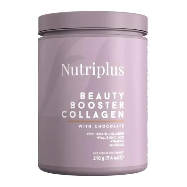 FARMASI Nutriplus Beauty Booster Collagen – Chocolate, 210 g – Front packaging on white background FARMASI Nutriplus Beauty Booster Collagen – Chocolate, 210 g – Front packaging on white background