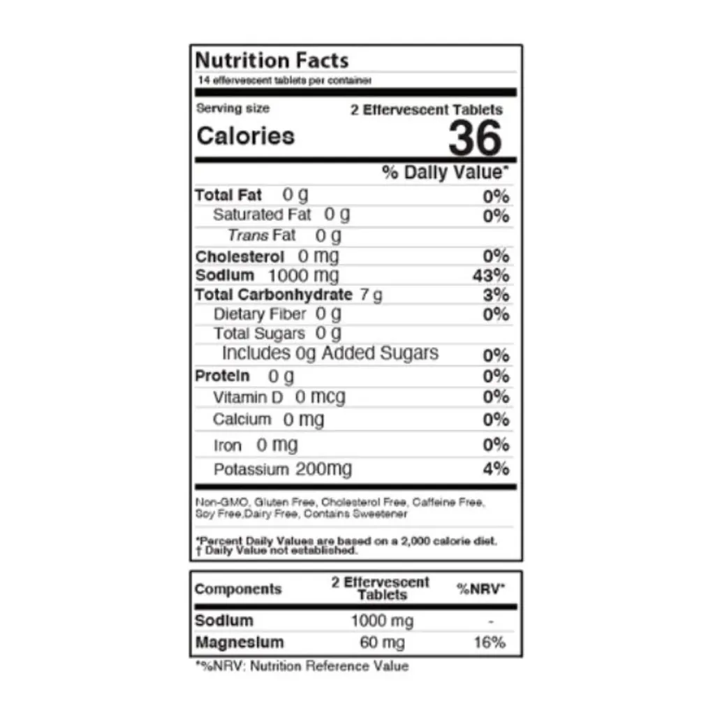 FARMASI Nutriplus Electrolyte Drink Mix, Natural Raspberry, 14 Effervescent Tablets – Official Nutrition Facts FARMASI Nutriplus Electrolyte Drink Mix, Natural Raspberry, 14 Effervescent Tablets – Official Nutrition Facts