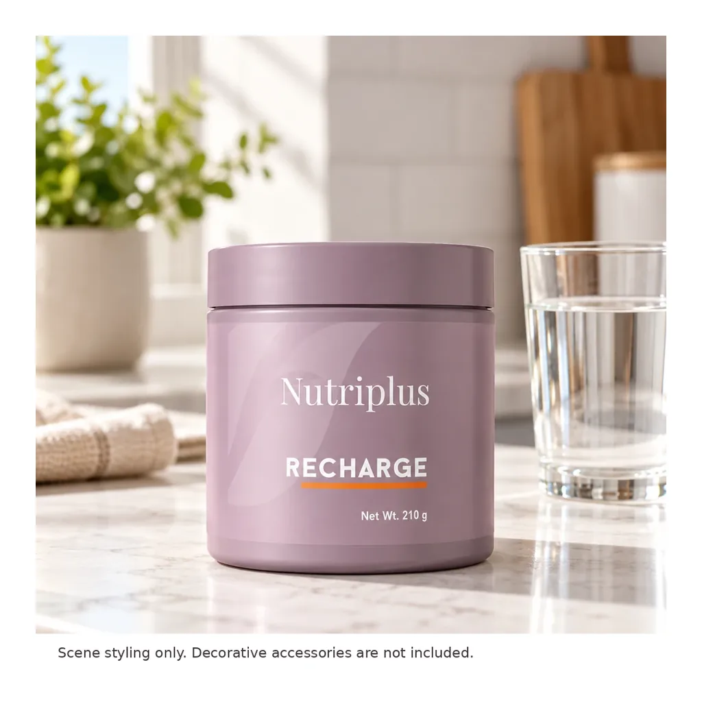 FARMASI Nutriplus Recharge — 210 g – Styled countertop scene; decorative accessories not included FARMASI Nutriplus Recharge — 210 g – Styled countertop scene; decorative accessories not included