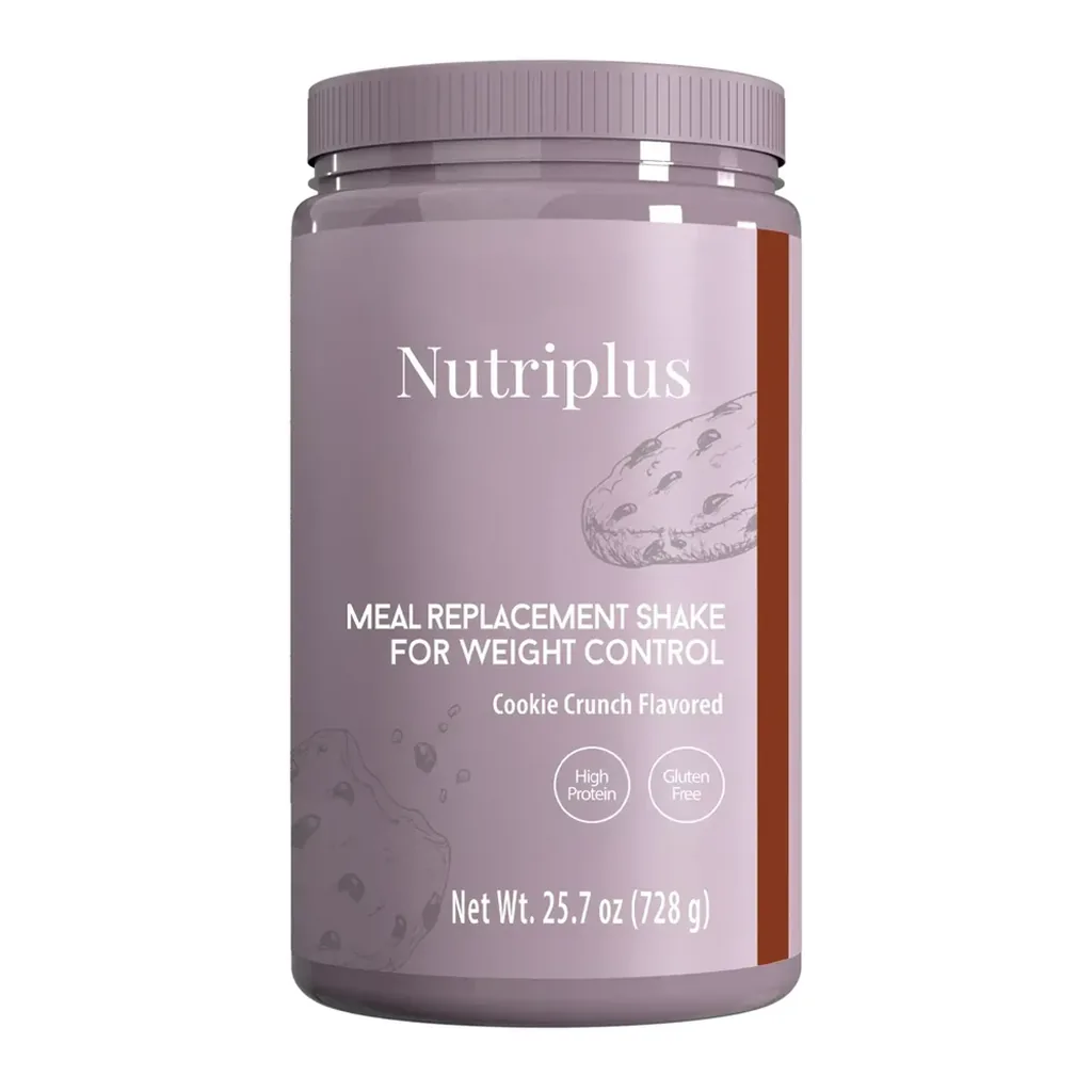FARMASI Nutriplus Shake – Cookie Crunch, 728 g – Front packaging on white background FARMASI Nutriplus Shake – Cookie Crunch, 728 g – Front packaging on white background