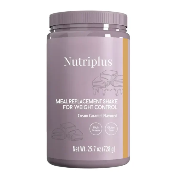 FARMASI Nutriplus Shake – Cream Caramel, 728 g – Front packaging on white background FARMASI Nutriplus Shake – Cream Caramel, 728 g – Front packaging on white background