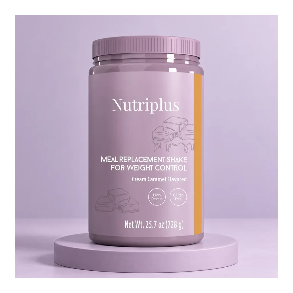 FARMASI Nutriplus Shake – Cream Caramel, 728 g – Studio product photograph FARMASI Nutriplus Shake – Cream Caramel, 728 g – Studio product photograph