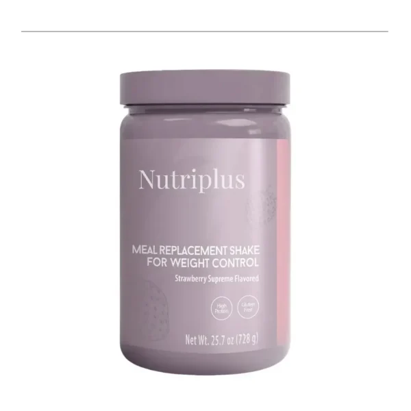 Farmasi Nutriplus Shake Strawberry Supreme — image 1 of 9 Farmasi Nutriplus Shake Strawberry Supreme product jar on white background