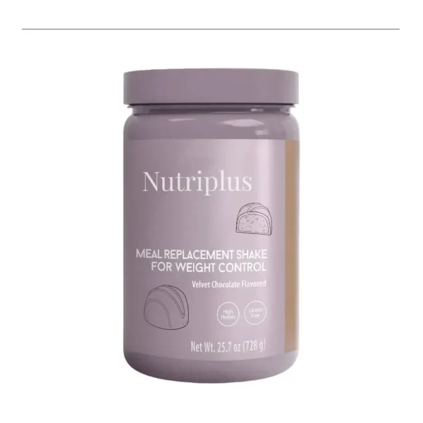 1002911-01-nutriplus-shake-velvet-chocolate-main-white Farmasi Nutriplus Shake Velvet Chocolate, 728 g — product jar on white background