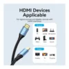 111733acde991fc34a4c43cfa6e80706-hi.jpg Vention HDMI Male to Male 4K HD Cable, 18Gbps 4K@60Hz 3D, Video Return HDCP 2.2, HDMI Audio Cable Switch Splitter for TV HDMI Splitter Video Cord, 3 Meter Length, ALH Series, Blue