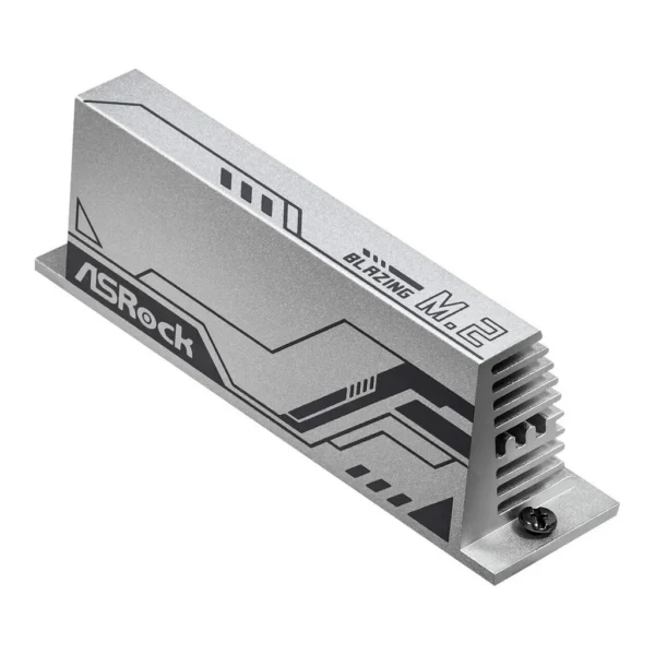 ASRock Blazing M.2 Gen5 Fan Heatsink, Silver - Image 1 ASRock Blazing M.2 Gen5 Fan Heatsink, Silver