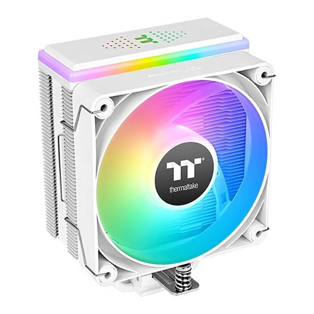 Thermaltake ASTRIA 200 ARGB Lighting Single Tower CPU Cooler, White | CL-P137-AL12SW-A - Image 1 Thermaltake ASTRIA 200 ARGB Lighting Single Tower CPU Cooler, White | CL-P137-AL12SW-A