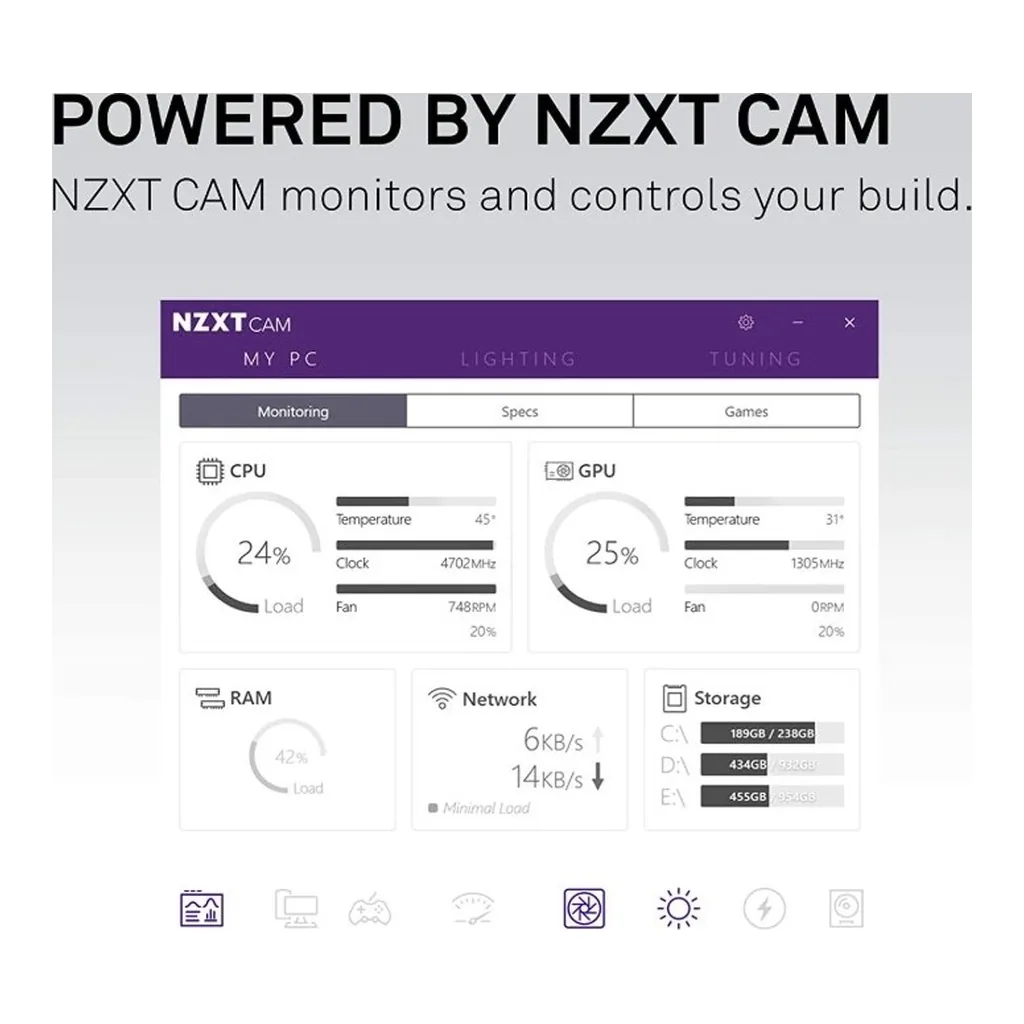 NZXT RGB & Fan Controller, Black | AC-2RGBC-B1 - Image 3 NZXT RGB & Fan Controller, Black | AC-2RGBC-B1