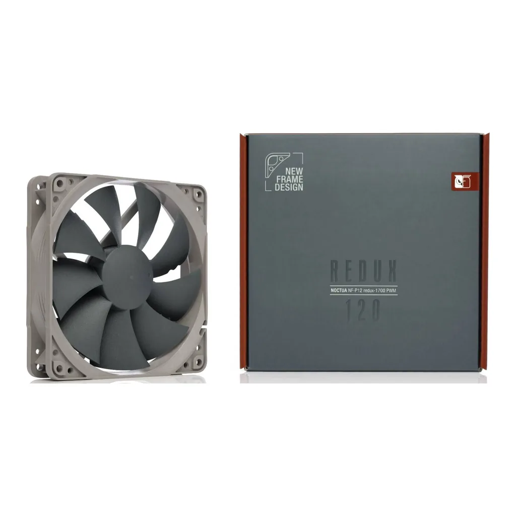 Noctua NF P12 redux 1700 PWM 120mm PC Cooling Fan, Grey - Image 3 Noctua NF P12 redux 1700 PWM 120mm PC Cooling Fan, Grey