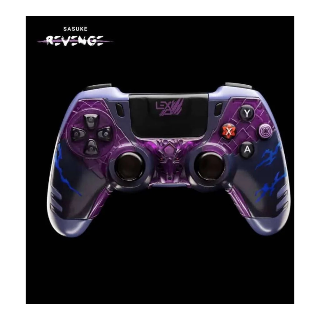 13950b378b29c212b891eb4c3ab159be-hi.jpg Lexip Sasuke Revenge Controller Design by Tsume, Naruto Shippuden Controller, Wireless Gaming Controller with 4 Programmable Paddles, Anime Collector Edition, Violet