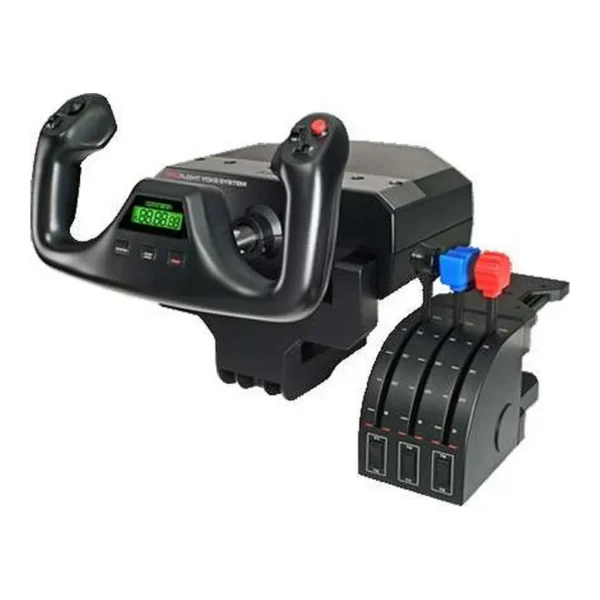 15c32aaa0ef9b426fbbb73ef400cff32-hi.jpg Logitech G Saitek PRO Flight Yoke System, Professional Simulation Yoke and Throttle Quadrant, 3 Modes, 75 Programmable Controls, Configurable Throttle Knobs, Steel Shaft, USB, PC - Black