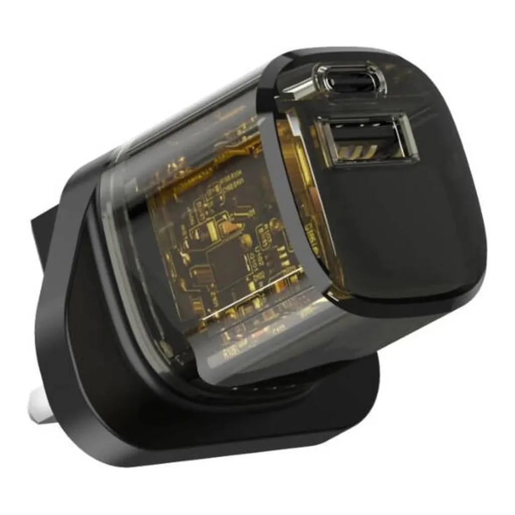 165d3c596fce5ef08fd526beb83c594f-md.jpg Mobigear Dual Port Quick Charger, 30W Wattage, USB-A & USB-C Port, GaN Quick Charger, Black | RY-U30
