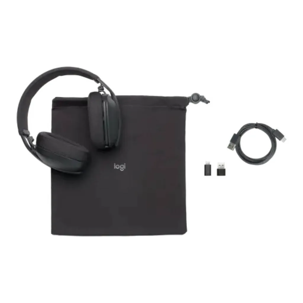 16eaa3e14a96b114cb79176e85f11e76-hi.jpg Logitech Zone Vibe Wireless Headset, Teams Version, 40mm Audio Drivers, Flip-to-Mute Noise-Canceling Microphone, Bluetooth 5.2, Up to 20 Hour Battery Life, 1x USB Type-C, Graphite