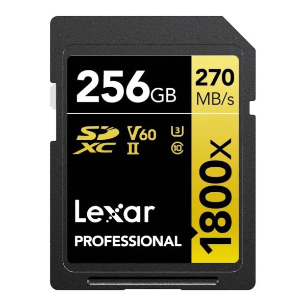 1b2b6d8a96d110c3a59d12b57fef6945-hi.jpg Lexar 256Gb Professional 1800X Sdxcuhs, Ii Cards, Up To 270Mb/S Read 180Mb/S Write C10 V60 U3 Sd Card
