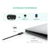 1bd5934c048a1a2763c21b991e660c67-hi.jpg UGREEN US241 USB-C to USB-B Printer Cable - Black