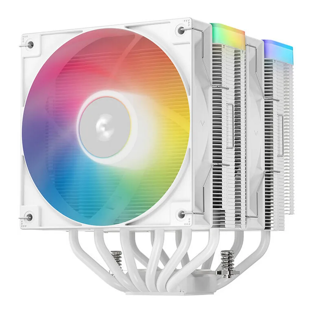 DeepCool AG620 ARGB Dual-Tower 120mm CPU Cooler, White | R-AG620-WHAMMN-GJD - Image 2 DeepCool AG620 ARGB Dual-Tower 120mm CPU Cooler, White | R-AG620-WHAMMN-GJD