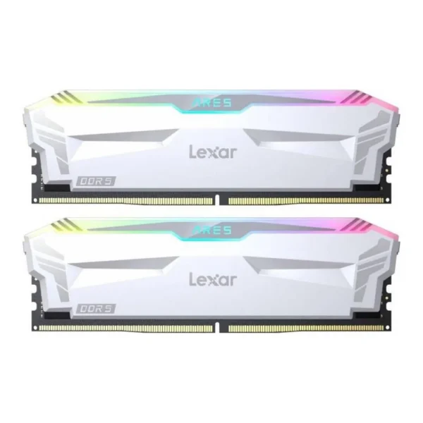 Lexar Ares RGB DDR5 Desktop Memory, 32GB (2x 16GB) Capacity, 6800 MHz Memory Speed, CL34 CAS Latency, 1.4 Voltage, 288-Pin, Support Intel XMP 3.0 & AMD EXPO, White | LD5U16G68C34WA-RGD - Image 1 Lexar Ares RGB DDR5 Desktop Memory, 32GB (2x 16GB) Capacity, 6800 MHz Memory Speed, CL34 CAS Latency, 1.4 Voltage, 288-Pin, Support Intel XMP 3.0 & AMD EXPO, White | LD5U16G68C34WA-RGD - Image 1