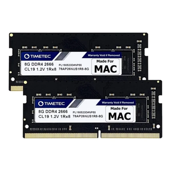 Timetec Hynix IC Apple 16GB Kit (2x8GB) DDR4 2666MHz PC4-21300 SODIMM Memory Upgrade for Mac Mini 8,1 Late 2018 3.0 GHz Core i5/ 3.2 GHz Core i7/ 3.6 GHz Core i3 | 78AP26NUS1R8-8GK2 - Image 1 Timetec Hynix IC Apple 16GB Kit (2x8GB) DDR4 2666MHz PC4-21300 SODIMM Memory Upgrade for Mac Mini 8,1 Late 2018 3.0 GHz Core i5/ 3.2 GHz Core i7/ 3.6 GHz Core i3 | 78AP26NUS1R8-8GK2 - Image 1