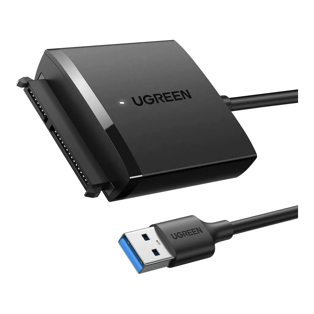 2035b650a28946f3ac82cfae983db8fe-hi.jpg UGreen USB 3.0 to SATA Hard Drive Adapter, 5Gbps Data Transfer Rate, Support SSD/HDD Up to 12TB, Wide Compatibility, Black | 60561