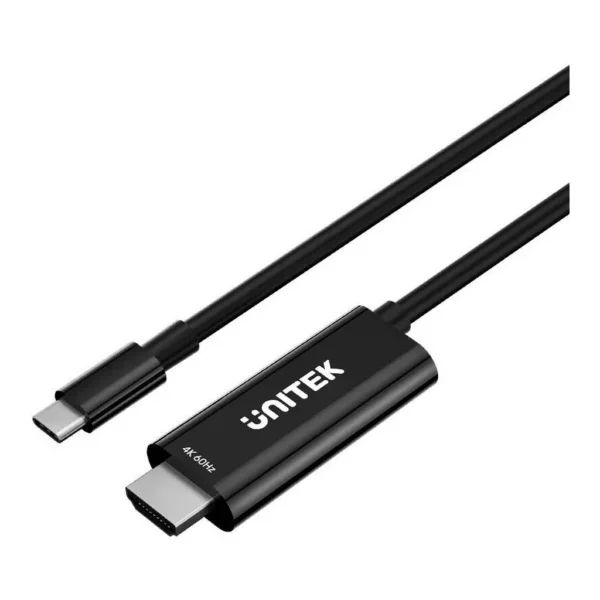 22653f421be330321c3358e16a5c778b-hi.jpg Unitek USB-C to HDMI 4K@60Hz Cable with 100W PD Charging, HDR Video Output, DSC Technology, Compatible with Nintendo Switch, MacBook, Laptop, 2 Meter Cable Length, Black
