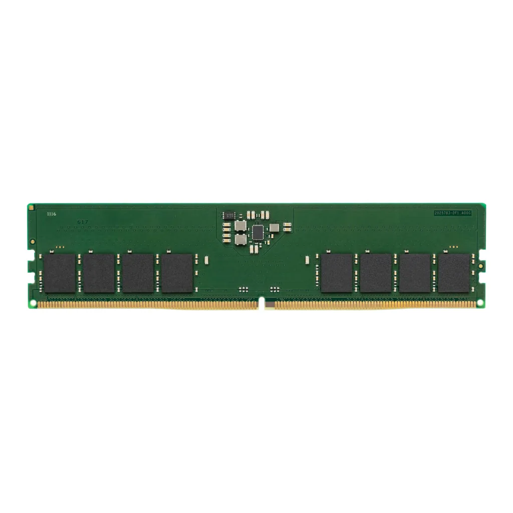Kingston ValueRAM 16GB DDR5 Desktop Memory, 5600MT/s Memory Speed, CL46 CAS Latency, 288-Pin Kit, 1.1 Voltage | KVR56U46BS8-16 - Image 1 Kingston ValueRAM 16GB DDR5 Desktop Memory, 5600MT/s Memory Speed, CL46 CAS Latency, 288-Pin Kit, 1.1 Voltage | KVR56U46BS8-16 - Image 1