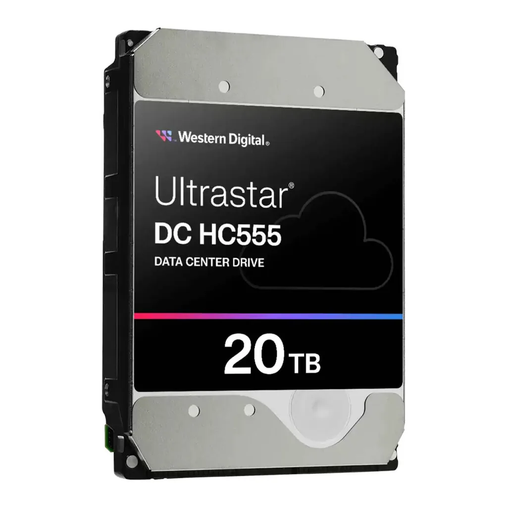 23600116484876fda227eb59cbbc24ab-hi.jpg Western Digital Ultrastar HC555 Data Center Internal Hard Drive, 3.5" Form Factor, 20TB SATA Interface, SE Security, Up to 285 MB/s Transfer Rate, 512MB Cache Size | WUH722020CLE6L4 / 0B48724