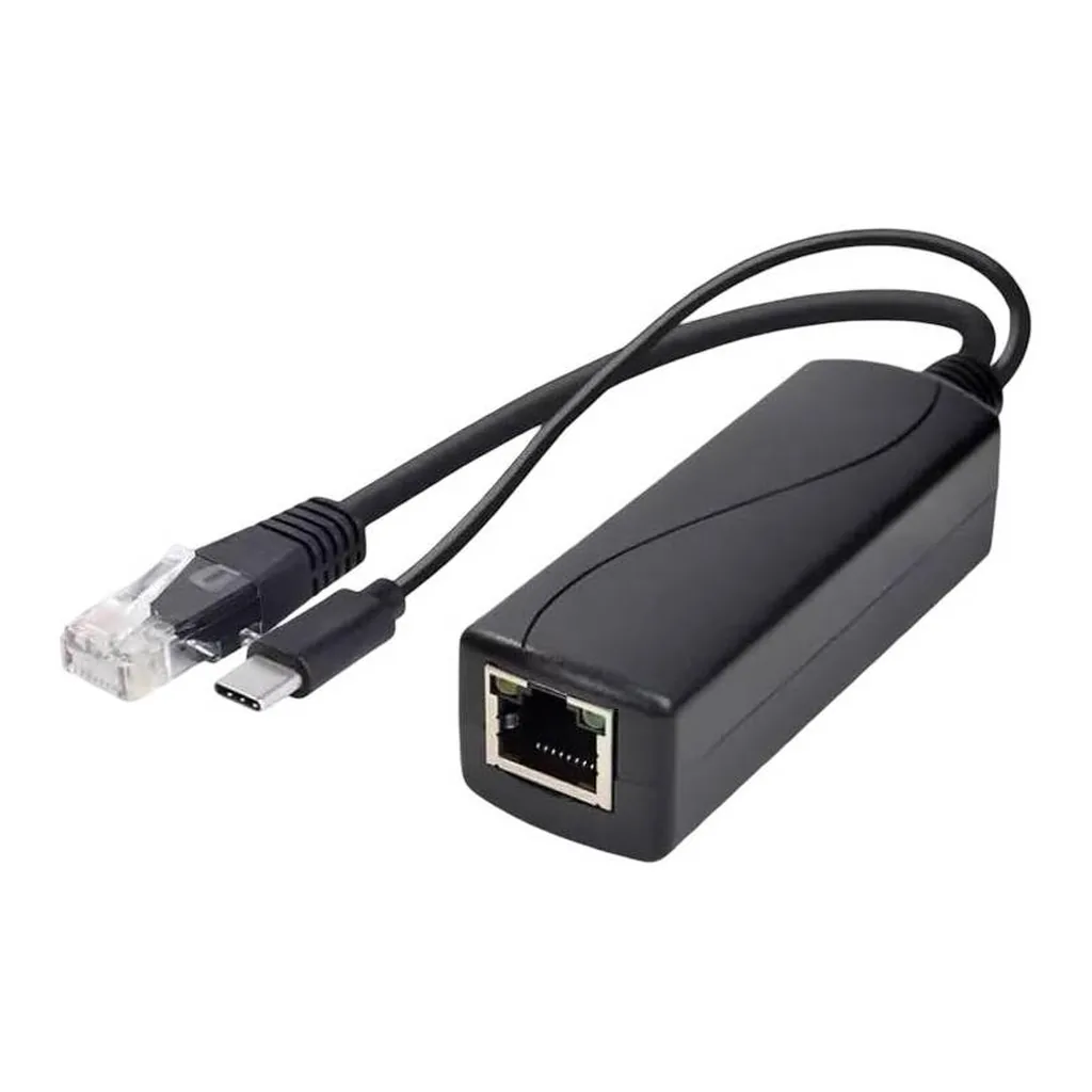 2390ad678243ee8d14f26d8b9b1746c5-hi.jpg SMLIGHT PoE Splitter Adapter, IEEE 802.3af/at Power over Ethernet to Ethernet & DC Power Converter, Selectable 5V/12V Output for Non-PoE Devices, Mini PCs & IoT Equipment, Black | POE-Split