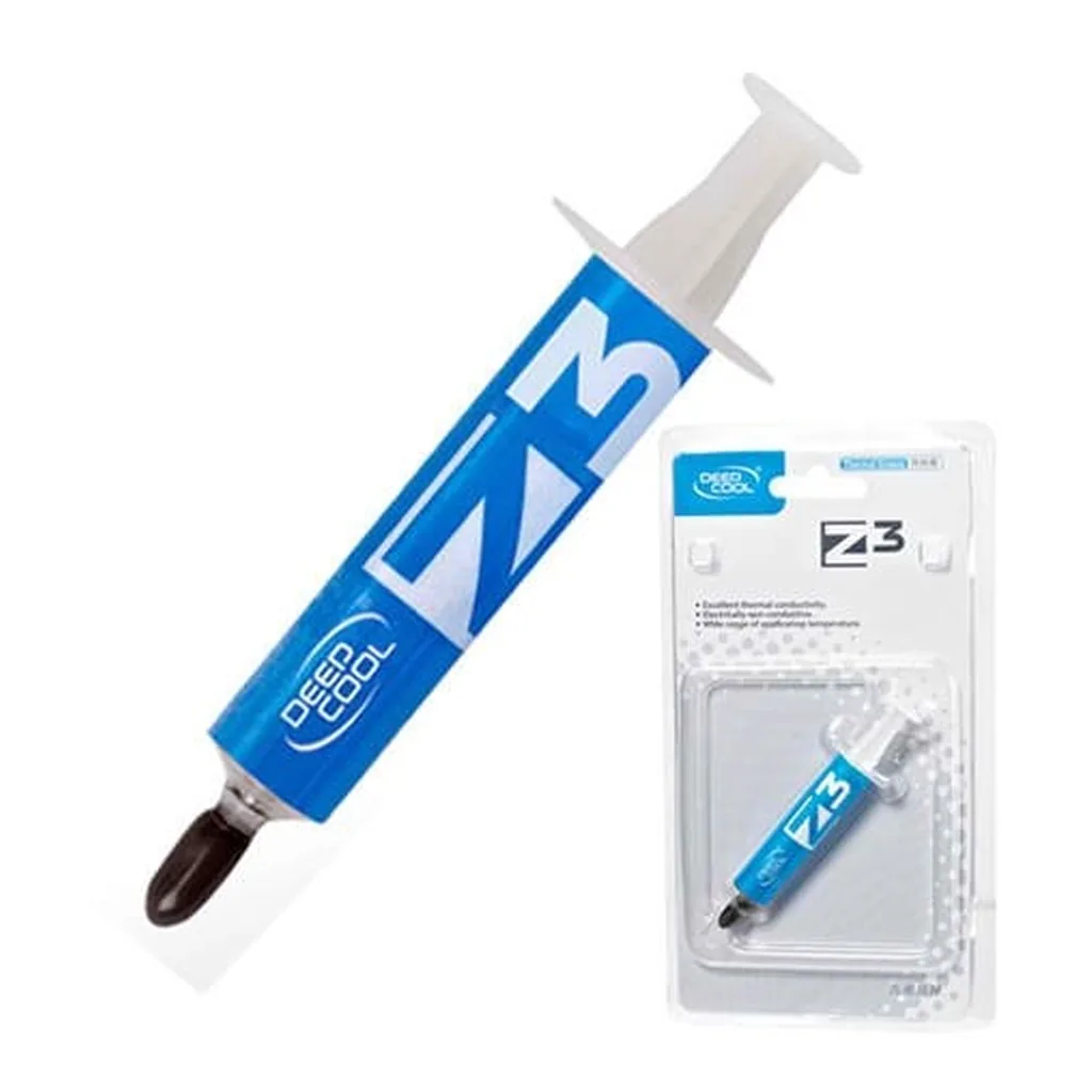 DeepCool Z3 High Performance Thermal Compound 1.5 Gram Tube for CPU GPU Cooling | DP-TIM-Z3-2 - Image 1 DeepCool Z3 High Performance Thermal Compound 1.5 Gram Tube for CPU GPU Cooling | DP-TIM-Z3-2