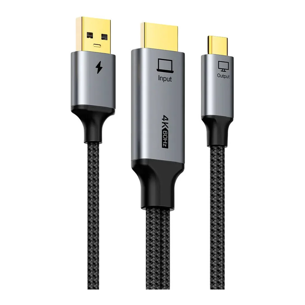25cb0fc2b8716c36f44a6c7cec1c4bb1-hi.jpg CableTime HDMI to USB-C Cable 4K 60Hz Active HDMI to Type-C Adapter, Unidirectional, USB Power, 2 Meter