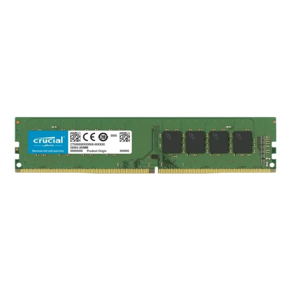Crucial 16GB (1 x 16GB) DDR4-3200 UDIMM Desktop Memory, PC4-25600, 3200 MHz Clock Speed, Cas Latency 22, Unbuffered Non ECC, 288 Pin, 1.2V Voltage | CB16GU3200 - Image 1 Crucial 16GB (1 x 16GB) DDR4-3200 UDIMM Desktop Memory, PC4-25600, 3200 MHz Clock Speed, Cas Latency 22, Unbuffered Non ECC, 288 Pin, 1.2V Voltage | CB16GU3200 - Image 1