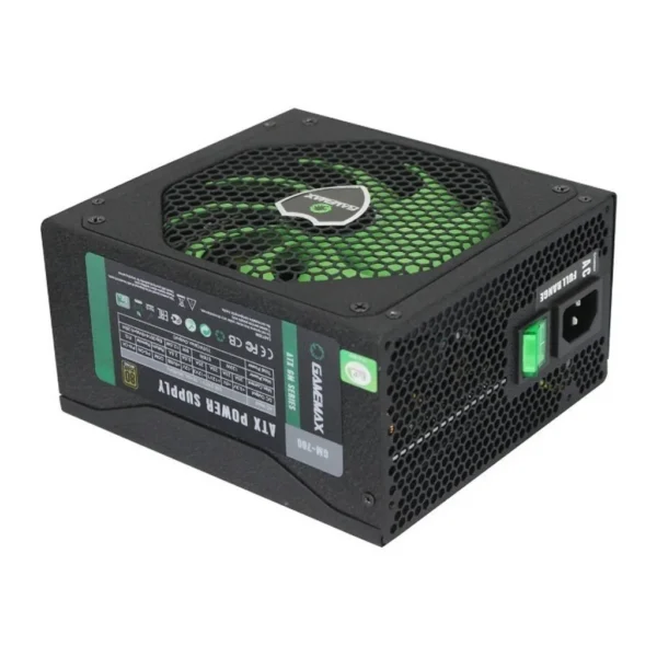 2708ded648b8794da35d30532ae6d4fb-hi.jpg GameMax GE-700 ATX Power Supply, 700 watts, AC, FULL RANGE (100-240v) APFC, Mesh Shield cable, CE/EMI, 80+ Certificate, Black | GE-700