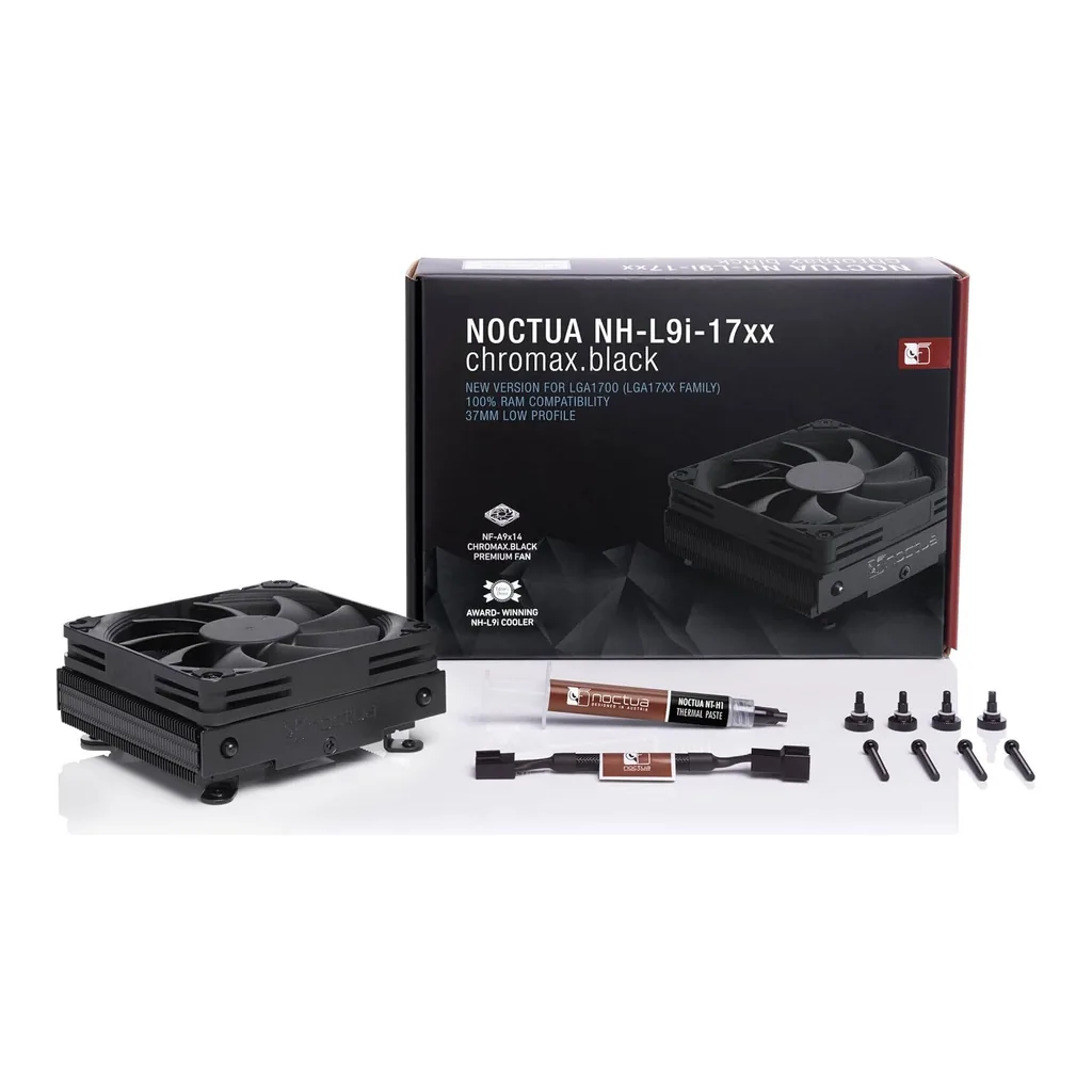 Noctua NH L9i 17xx CPU Cooler, Chromax.Black | NH-L9I-17XX CH.BK - Image 2 Noctua NH L9i 17xx CPU Cooler, Chromax.Black | NH-L9I-17XX CH.BK
