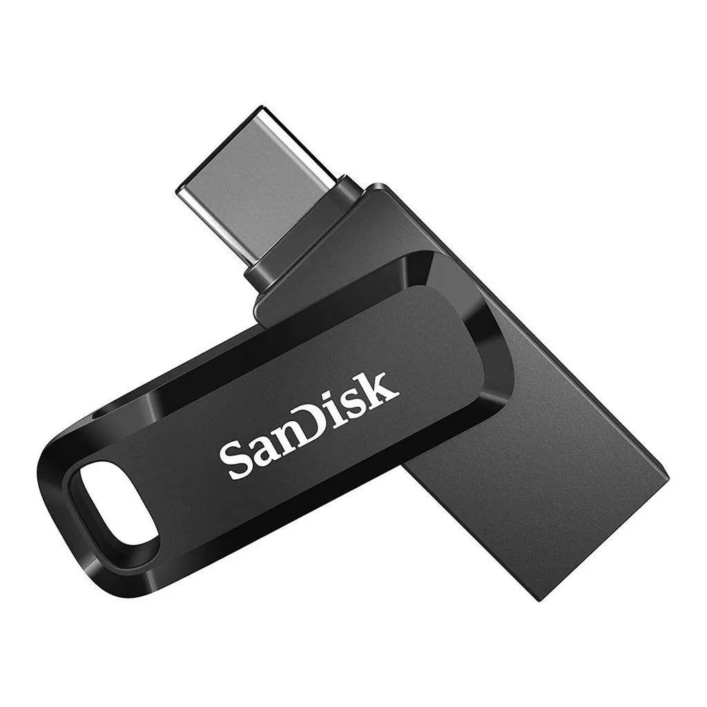 2c4493d8a355be1db7f96715f05130b1-hi.jpg SanDisk 128GB Ultra Dual Drive Go 2-in-1 Flash Drive, 128GB Capacity, Type-A and Type-C Connectors, USB 3.2 Gen 1, 150 MB/s Max Read Speed, Swivel Cover with Keyring Hole, Black | SDDDC3-128G-G46