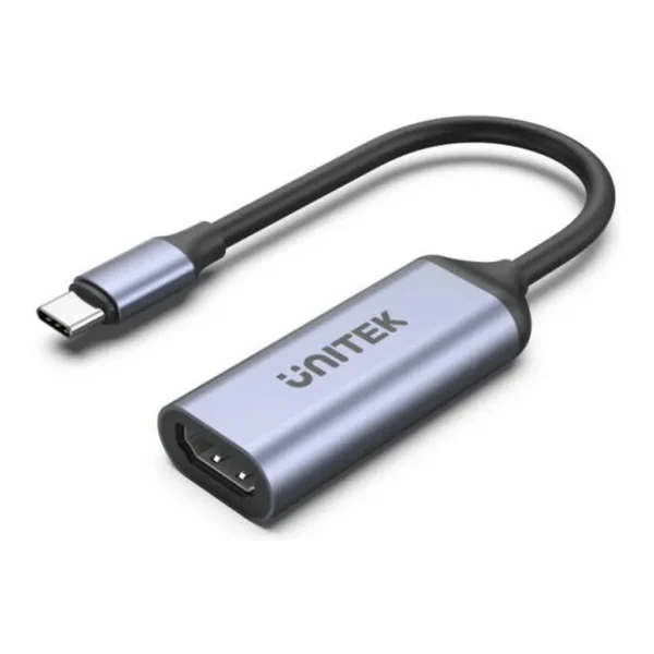 2d075b8bc55f037a786e0ca5e349589d-md.jpg Unitek 8K USB-C to HDMI 2.1 Adapter With HDCP2.3, 8K@60Hz Resolution, Plug And Play, USB-C Alt Mode, Aluminium-Alloy Housing, 15cm Cable Length, Space Grey | V1416B