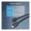 2df7d72df7f7231f56ee10774cc0c42c-hi.jpg Vention HDMI 2.0 Right Angle 90° Cable, Supports Up to 4K @ 60Hz Resolution, Gold-Plated Connector, Tinned Copper Conductor, Aluminum Foil + Mesh Shielding, 30 AWG, 5m Cable Length, Black
