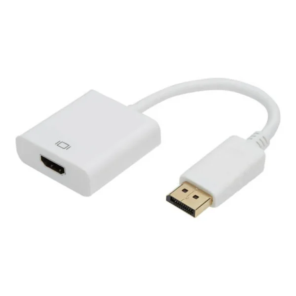 2eb782cbbf8641d4e8bc22f560ab6ea5-md.jpg Onn. Display Port to HDMI Adapter, Supports HD Audio and Video Up to 4k/30hz, White | 100008762