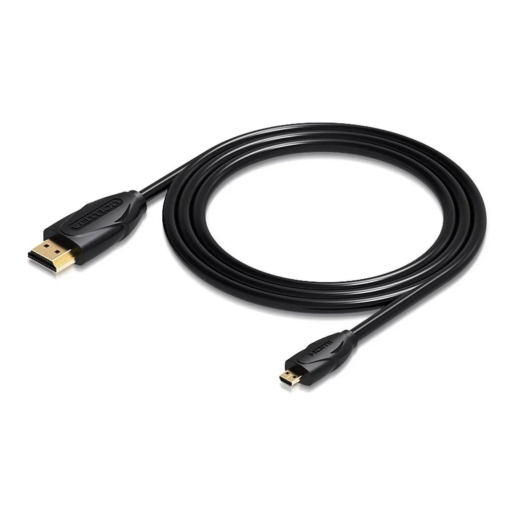 2f869815dd68115af5cbdcfcc1ec558b-hi.jpg Vention Micro HDMI Cable, 8Gbps High Speed Transmission, 4K 60Hz High Dynamic Range HDR Video, Gold Platted Interface, Dolby True Audio, Mirror & Extended Mode, 1 Meter, Black