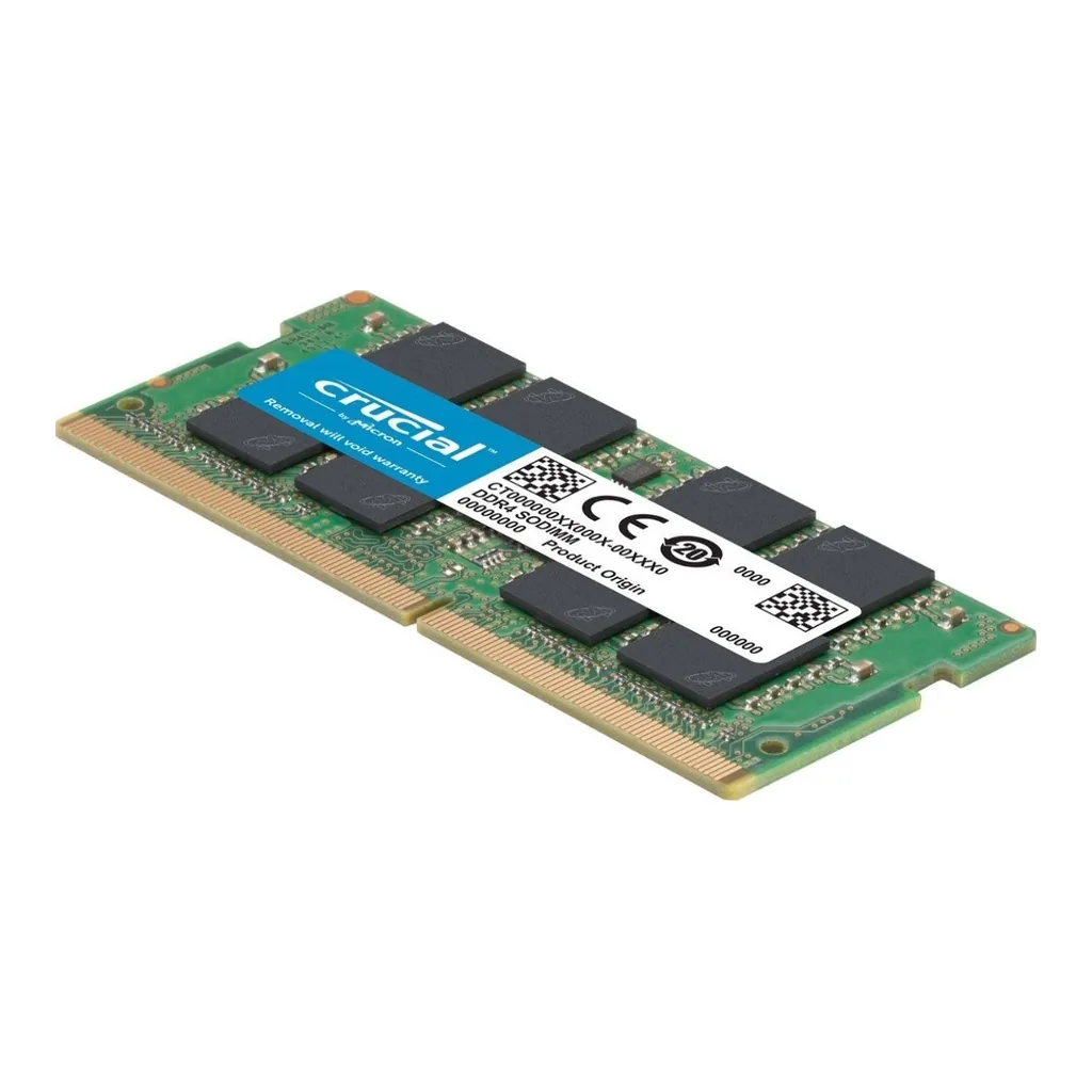 Crucial Single DDR4 32GB DDR4 Laptop Memory, 3200 MHz Clock Speed, CL22 CAS Latency, 1.2V Memory Voltage, 260-Pin, Non-ECC, Unbuffered | CT32G4SFD832A - Image 2 Crucial Single DDR4 32GB DDR4 Laptop Memory, 3200 MHz Clock Speed, CL22 CAS Latency, 1.2V Memory Voltage, 260-Pin, Non-ECC, Unbuffered | CT32G4SFD832A - Image 2
