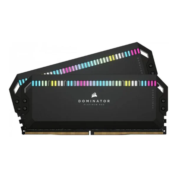 Corsair Dominator Platinum RGB 32GB (2x16GB) Memory Kit, DDR5 DRAM, 5200MHz Speed, C40 Latency, Overclock PMIC, RGB LED Lighting, DIMM, 1.25V, Black | CMT32GX5M2B5200C40 - Image 1 Corsair Dominator Platinum RGB 32GB (2x16GB) Memory Kit, DDR5 DRAM, 5200MHz Speed, C40 Latency, Overclock PMIC, RGB LED Lighting, DIMM, 1.25V, Black | CMT32GX5M2B5200C40 - Image 1