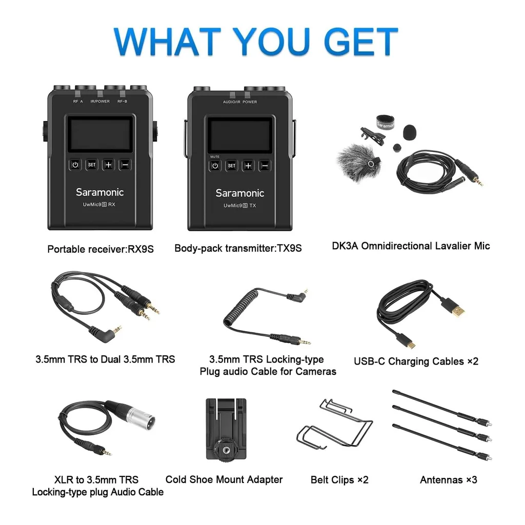 308f543c0f68deb27ce50e8c8c7863bc-hi.jpg Saramonic Advanced Wireless UHF Lavalier System with Dual-Channel Camera-Mount Receiver
