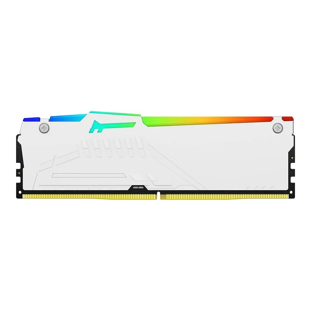 Kingston Fury Beast RGB 32GB (16GB x2) DDR5 Desktop Memory Kit, 5600MT/s Memory Speed, CL40 CAS Latency, Non-ECC, Intel XMP 3.0, 1.25v, 288 Pin, White | KF556C40BWAK2-32 - Image 3 Kingston Fury Beast RGB 32GB (16GB x2) DDR5 Desktop Memory Kit, 5600MT/s Memory Speed, CL40 CAS Latency, Non-ECC, Intel XMP 3.0, 1.25v, 288 Pin, White | KF556C40BWAK2-32 - Image 3