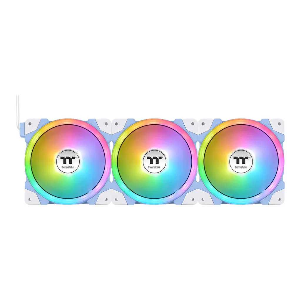 Thermaltake Swafan EX14 aRGB PC Cooling Fan TT Premium Edition, Hydrangea Blue | CL-F184-PL14BU-A - Image 1 Thermaltake Swafan EX14 aRGB PC Cooling Fan TT Premium Edition, Hydrangea Blue | CL-F184-PL14BU-A