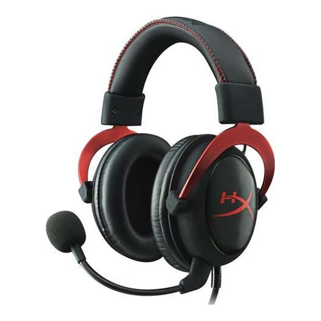 32719-hi.jpg HyperX Cloud II Gaming Headset for PC PS4, 53mm Drivers, Virtual 7.1-Channel Surround Sound, Detachable Boom Mic, Advanced USB Audio Control, 3.5mm Audio Cable, Red