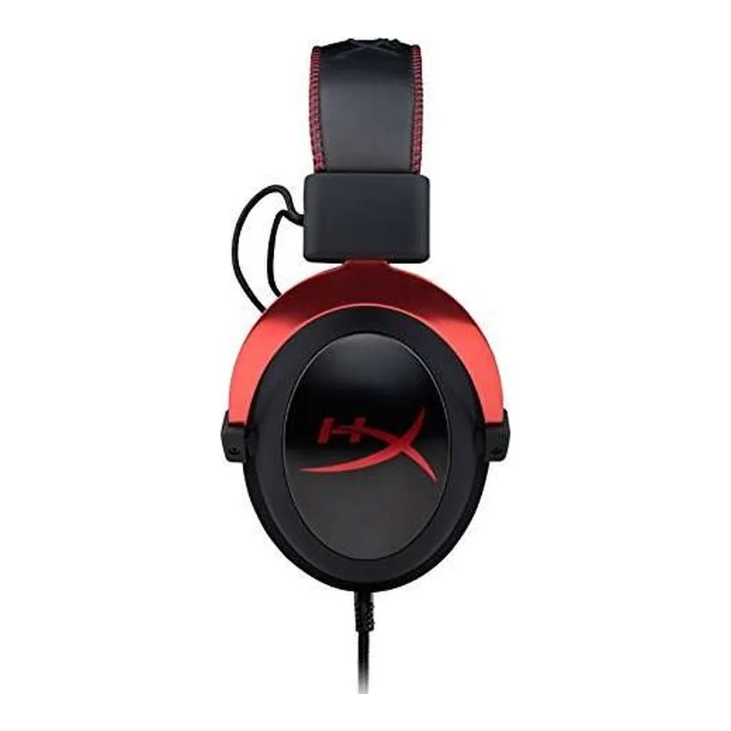 32720-hi.jpg HyperX Cloud II Gaming Headset for PC PS4, 53mm Drivers, Virtual 7.1-Channel Surround Sound, Detachable Boom Mic, Advanced USB Audio Control, 3.5mm Audio Cable, Red
