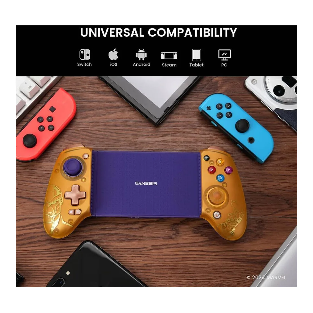 3283cf63c8c79a23f7d0005239f02621-hi.jpg GameSir G8 Plus Bluetooth Mobile Game Controller, Gamepad with Hall Effect Joysticks/Hall Trigger, Play Minecraft, Call of Duty Mobile, for Switch & iOS & Android & Tablets, Gold Thanos